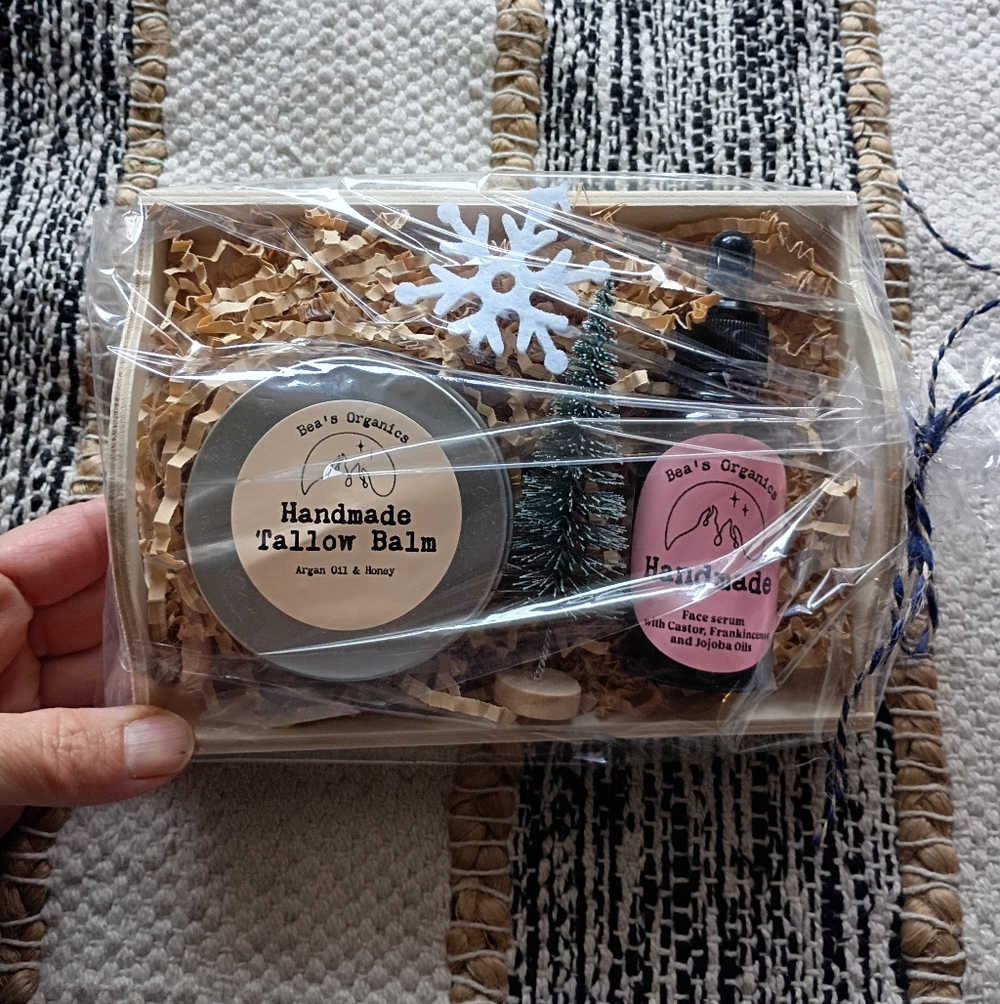 Handmade Tallow Balm and Face Serum Set